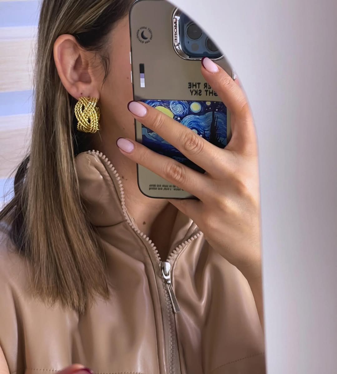 گوشواره زنانه حصیری طلایی